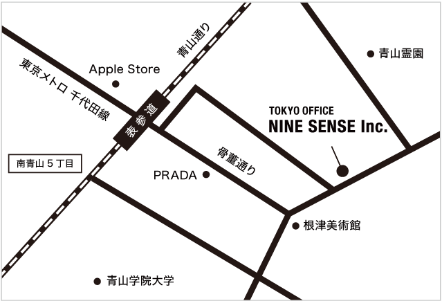 東京オフィスの地図